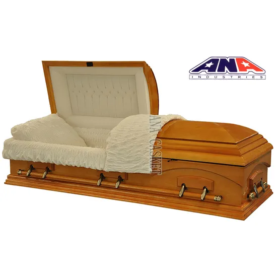 Us Style Maple Veneer Wooden Casket and Coffins 