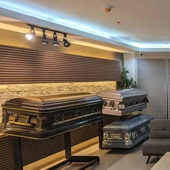 Luxurious Wooden Casket Walnut Solid Wood Coffin with Gorgeous Glossing 