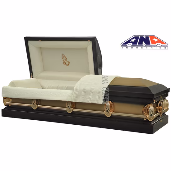 Wholesale Modern Recyclable Oversized American Style Coffin Lowering Device Metal Funeral Casket