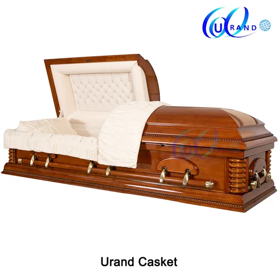 Solid Poplar American Local Design Coffin or Casket 