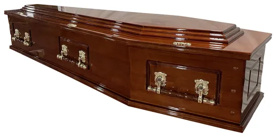 Custom Made Wooden Plastic Handle Coffins and Caskets 