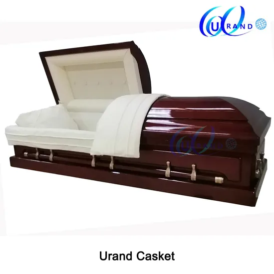 Cherry Color Chinese Made Discount Lower Price Solid Poplar Wooden Casket 