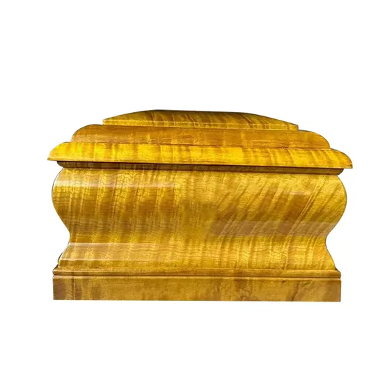 Top Quality Made Walnut Solid Wood Cremation Urns Caskets for Cremated Ashes 