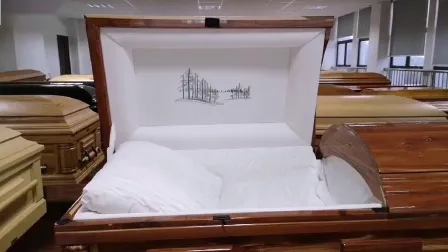 Ana Solid Cn Walnut Funeral Wooden Casket 