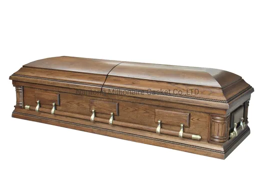 Hot Sale American Walnut Burial Casket 
