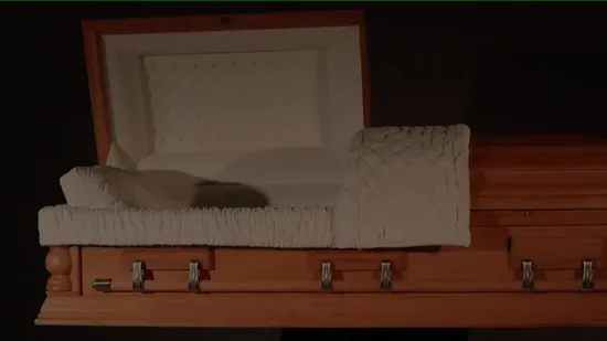 Solid Poplar Rental Casket Different Design Normal Size Caskets 