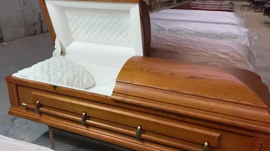 High Quality Oak Wood Casket Made by Chinese Casket Manufacturer 