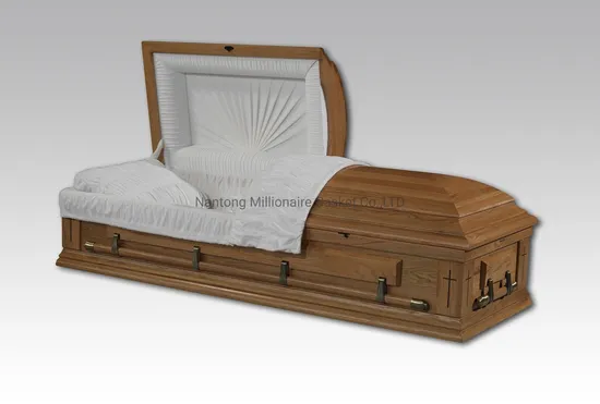 Solid Oak Rental Casket Different Design Normal Size with Screw 
