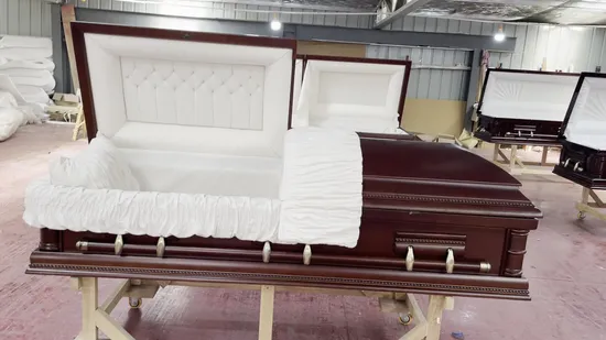 Wood Casket Not Metal Casket/High Gloss Casket Not Matt Gloss Casket/Solid Wood Casket Not Veneer Coffin 