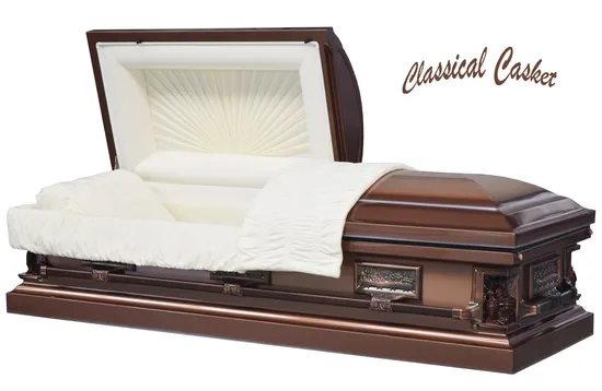 Pieta Stainless Metal USA Funeral Casket 